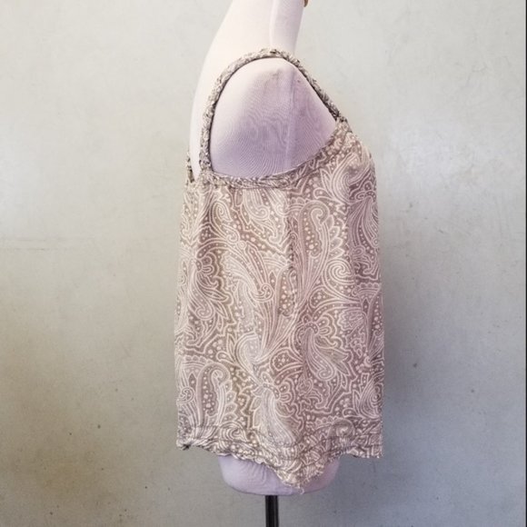 Banana Republic SILK patterned top women's size XS (E6) - Picture 6 of 6